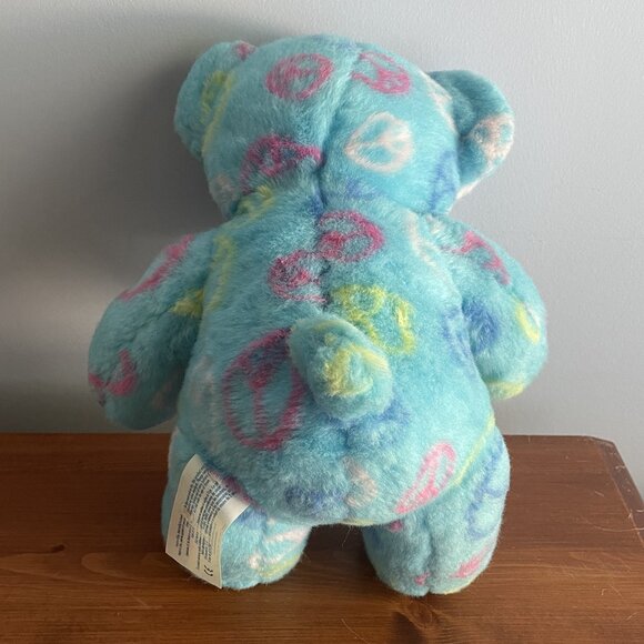 Build-A-Bear Blue Peace and Friendship Bear Plush - Picture 3 of 7